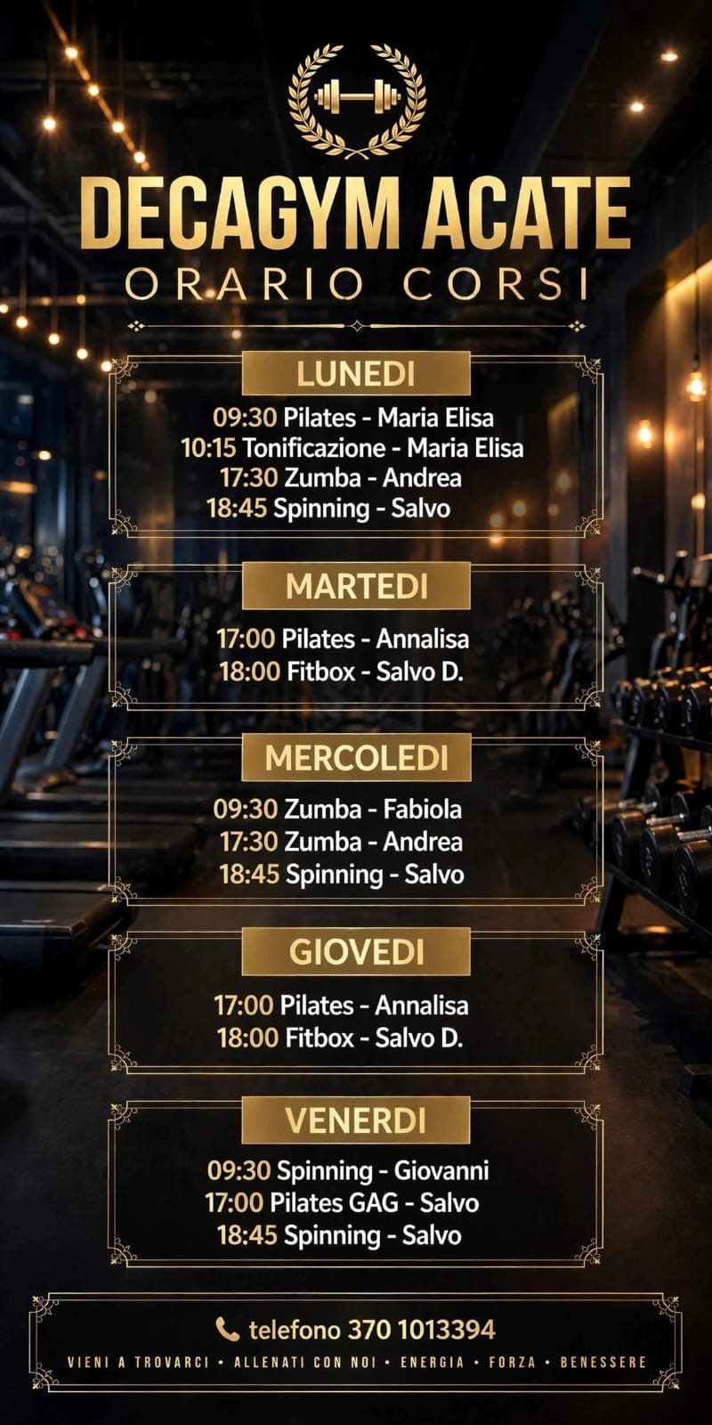 Calendario corsi aggiornato
